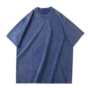 เสื้อยืดคอตตอนทรงโอเวอร์ไซส์ ล้างสีแบบแอซิดวอช สกรีนโลโก้ได้ เนื้อผ้าหนา วินเทจ เสื้อเปล่า ขายส่งจากโรงงาน - Product Image 4