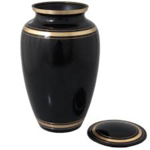 โกศบรรจุอัฐิทองเหลืองแท้คุณภาพสูง สีดำและสีทอง สำหรับบรรจุอัฐิของผู้ใหญ่ ดีไซน์คลาสสิก สง่างาม เหมาะสำหรับงานศพ จำหน่ายราคาส่ง - Product Image 1