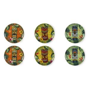 Ensemble de 6 assiettes à pizza Excelsa en porcelaine Amalfi 31 cm multicolores, vaisselle de fête - Product Image 4