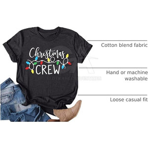 Custom <b>Christmas</b> Printed T-Shirt Featuring Santa <b>Artwork</b> And Soft Material For Festive Daily Outfits <b>Christmas</b> Printed T-Shirt - Product Image 5
