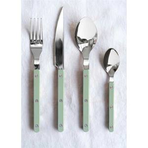 Ensemble de couverts de luxe en écaille de tortue, style vintage français, en acier inoxydable, poli miroir, pour hôtel et restaurant - Product Image 2