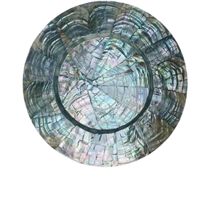 Serene Coastal Mother of Pearl Placemat White Shell Inlay Charger for Calming Dining Room Atmosphere Decor - Product Image 1