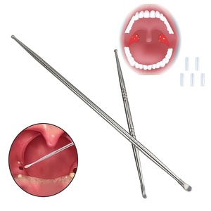 High Precision Tonsil Stone <b>Removal</b> <b>Tool</b> 17cm & 12cm Stainless Steel Manual <b>Tools</b> for Operation CE Certified Class I - Product Image 4