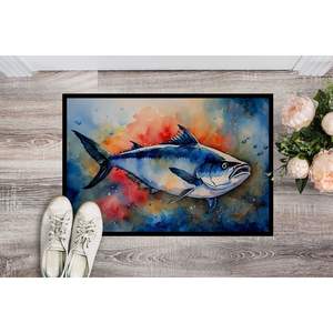 Felpudo de atún rojo antideslizante lavable de pila baja para interiores/exteriores alfombra de entrada 24H X 36W alfombrilla para puerta delantera - Product Image 2