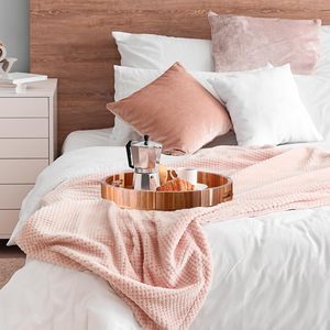 Plateau élégant en bois d'acacia poli, écologique, de luxe, avec poignée, motif boisé, compatible lave-vaisselle, pour hôtels, restaurants, traiteurs et services alimentaires - Product Image 3