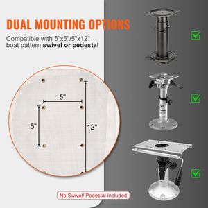 Sedile da Capitano Imbottito in Spugna Spessa per Barche Pontone da Pesca e Turistiche - Sedia Comoda per Capitano di Barca - Vari Modelli - Product Image 6