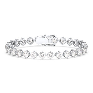 REYES GRA Certificated 925 Sterling <b>Silver</b> 5MM Moissanite Stone Box Lock Tennis <b>Bracelets</b> for Women Wedding Gift Fine Jewelry - Product Image 1
