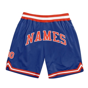 Custom Eco-Friendly Custom Royal Orange-<b>White</b> Authentic Throwback Basketball Shorts - Product Image 1