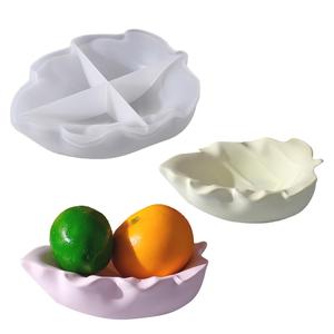 Leaf Bowl Fruit Plate Storage Home Ornament Gypsum Resin <b>Silicone</b> Mold - Product Image 5