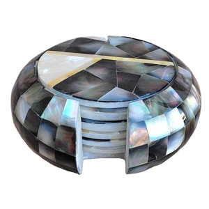 Precio al por mayor tetera decorativa madre de perla posavasos Hotel restaurante posavasos naturales vajilla y utensilios de cocina posavasos - Product Image 1