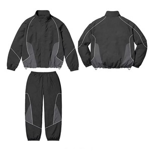 Chaqueta Cortavientos Personalizada con Logotipo, Impermeable, Ligera, de Poliéster y Nailon para Hombre, Traje Deportivo Cortavientos de Nailon para Exteriores - Product Image 6