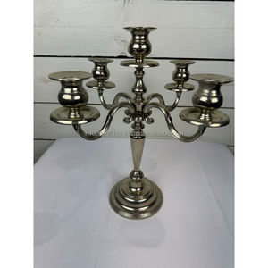 Candelabros de aluminio de estilo antiguo para bodas, cenas con velas, eventos interiores y exhibición de fiestas - Product Image 1