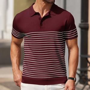 T-shirts à manches courtes confortables et respirants pour hommes, 100% coton, anti-rides, motif solide, nouvelle collection - Product Image 2