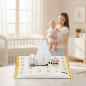 Lingettes antibactériennes pour bébé, douces, à base d'eau, nettoyage pour bébé, testées SGS, lingettes humides antibactériennes - Product Image 6