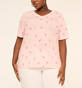 OEM Logo Wholesale 180 GSM 100% Cotton All Over Print Plus Size V-Neck T-Shirt for <b>Women</b> Premium Quality Custom Design - Product Image 4