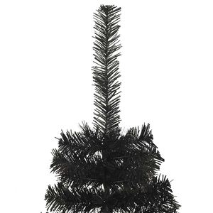 Árbol de Navidad de PVC Negro de 70.9 Pulgadas con 300 Luces LED, Decoraciones Festivas de Navidad - Product Image 5