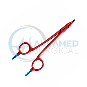 Tijeras Bipolares Premium Rectas de 14cm, 16cm, 18cm y 20cm, Instrumento Quirúrgico de Acero Inoxidable Rojo - Product Image 2