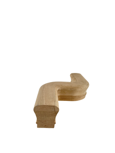 Riel de pasamanos de madera de roble rojo, riel izquierdo desplazado 7247, accesorio para pasamanos, MOQ pequeño para escaleras tradicionales y elegantes - Product Image 2