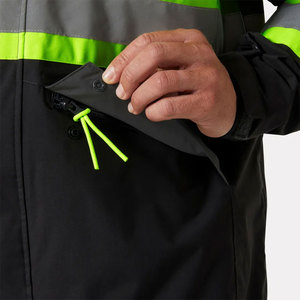 Men Construction Outdoor <b>Workers</b> Protective <b>Jackets</b> High Visibility Reflective Tape Polyester Lining Safety Work <b>Jackets</b> - Product Image 4