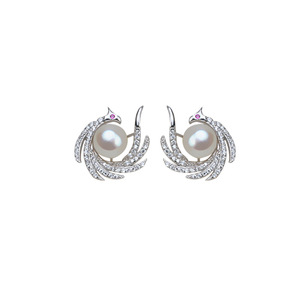 Ensemble de boucles d'oreilles en argent S925, anneaux ouverts, boucles d'oreilles en forme de phénix, accessoires de bijoux DIY, porte-perles vide, personnalisé pour - Product Image 5