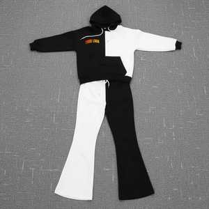 Conjunto Deportivo Casual de Invierno para Hombre, Tallas Grandes, Felpa Gruesa 100% Algodón, Dos Piezas, Sudadera con Capucha y Pantalones Deportivos Anchos - Product Image 2