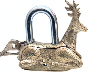 Cadenas en laiton fait main avec clés, style vintage décoratif, pour porte, armoire, portail, boîte, quincaillerie de sécurité domestique - Product Image 3