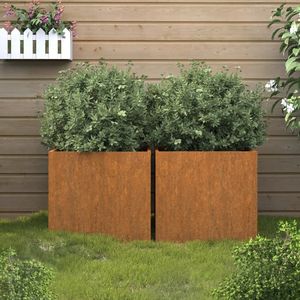 Fioriere per fioriere 2 pz 12.6 "x 11.8" x 11.4 "vasi da fiori in acciaio Corten e fioriere - Product Image 1