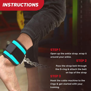 Correas de Tobillo Resistentes para Gimnasio, para Máquina de Cable, Entrenamiento de Piernas y Glúteos, Accesorio de Fitness Ajustable - Product Image 6