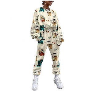 Urban Art Print <b>Tie</b> <b>Dye</b> Women's Tracksuit Drawstring Long Sleeve 2 Piece <b>Set</b> High Waist Running Suit 2021 Casual <b>Sets</b> Sweat Suit - Product Image 4