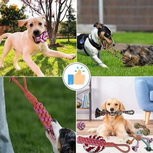 Juguete Masticable para Mascotas con Diseño de Material Personalizado y Elección de Color, Juguetes Interactivos para Perros, Juguete Resistente para Masticar, Pelota de Cuerda, Navidad, Año Nuevo - Product Image 4