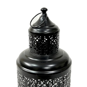Hot Selling Black Metal Round Shape Moroccan Style <b>Candle</b> <b>Holder</b> <b>Lanterns</b> for Home & Outdoor Decorations - Product Image 3