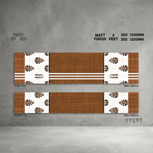 Carreaux de porcelaine Vistaar Matt Finish Step 120x30cm Riser 120x20cm antidérapants 11mm 4 pieds escalier bordure de marche céramique - Product Image 5