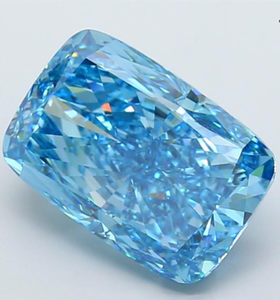 Diamante Cultivado en Laboratorio con Certificación IGI, Corte Cojín Alargado de 9.07 CT, Color Azul Intenso Fantasía, Claridad VVS2, Diamante CVD LG 728573396 ROYAL - Product Image 4