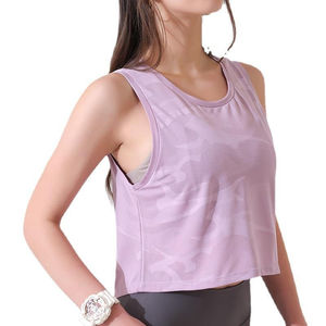 เสื้อกล้ามกีฬาผู้หญิงแบบขายส่ง ออกแบบเองได้ ผ้าฝ้าย 100% ระบายอากาศดี เป็นมิตรกับสิ่งแวดล้อม แห้งเร็ว น้ำหนักเบา คุณภาพสูง - Product Image 2