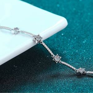 AMBER JEWELS สร้อยข้อมือโซ่รูปดาวชุบเงินพร้อมหินธรรมชาติของขวัญเครื่องประดับฮิปฮอปงานแต่งงานสุดโรแมนติกสำหรับทั้งชายและหญิง - Product Image 4