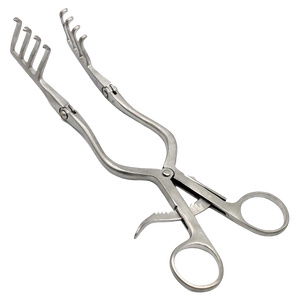 Rétracteur conique à bras articulés auto-fixants, manuel, en acier inoxydable, réutilisable, instrument chirurgical, 165 mm de long, pour ventriculographie, certifié CE - Product Image 1