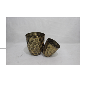 Nouveauté : Vases et pots de fleurs en métal, finition vintage et antique, revêtement poudré, pour la décoration intérieure, en provenance d'Inde - Product Image 5