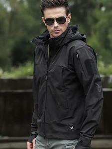 Chaqueta impermeable para hombre con capucha, abrigo softshell con cremallera, ropa de trabajo, ropa exterior - Product Image 3
