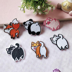 Factory Direct Custom Embroidery Patches Iron On Rose Badge 3D Embroidered Floral Fabric Patch for Hats Caps Bags <b>Jackets</b> DIY - Product Image 3