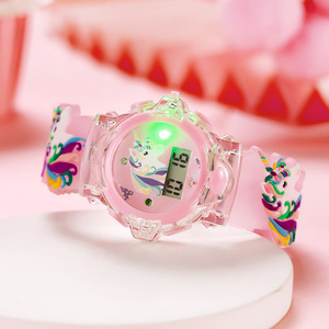 Nouvelle montre électronique pour enfants, montre électronique lumineuse, montre licorne pour garçons et filles, bracelet - Product Image 6