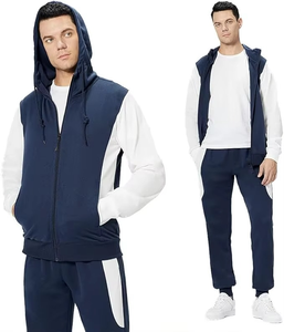 Ensemble de survêtements 2 pièces pour hommes, 100% polyester, respirant, séchage rapide, léger, coupe-vent, personnalisable - Product Image 3
