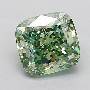 Diamante Cultivado en Laboratorio de 3.01 Quilates, Corte Brillante Modificado Tipo Cojín, Verde Intenso Fantasía, SI1, Certificado IGI, Diamante Suelto CVD, Venta al Por Mayor - Product Image 1