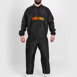 Combinaison de sauna OEM en polyester/nylon unisexe, respirante, extensible dans les quatre sens, avec logo personnalisé et taille élastique, idéale pour la vente en gros et le fitness. - Product Image 5