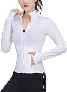 Camiseta de Yoga para Mujer INDEX, Azul, Media Cremallera, Manga Larga, Ajuste Ceñido, Transpirable, Spandex/Poliéster, Ropa Deportiva, Diseño Sin Costuras, Color Sólido - Product Image 1