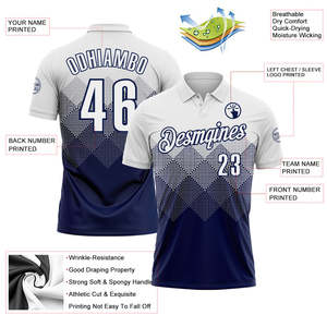 เสื้อโปโลกีฬาระดับพรีเมียม โลโก้สั่งทำ ผ้าโพลีเอสเตอร์ตาข่าย ระบายอากาศได้ดี เสื้อกอล์ฟ โรงงาน OEM ขายส่ง - Product Image 3