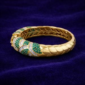 Brazalete de lujo en plata de ley 925 con incrustaciones de moissanita, brazalete llamativo para mujer, uso diario, joyería hip hop. - Product Image 3