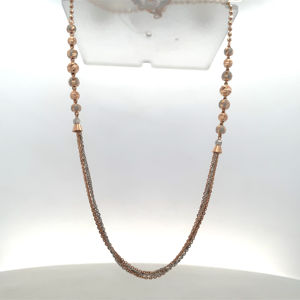 Collar Mala de Oro Rosa de 18K - Cadena de Perlas de Múltiples Hilos - Product Image 6