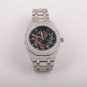 Nuevo Reloj de Lujo con Diamantes Moissanite VVS, Movimiento de Cuarzo de Alta Calidad, Acero Inoxidable, Estilo Clásico Hip Hop, Unisex, Fabricante Indio - Product Image 2