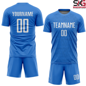 Ensemble de maillots de football personnalisés 100% polyester, uniforme de football, impression à chaud du nom et du numéro de l'équipe, maillot et short - Product Image 1