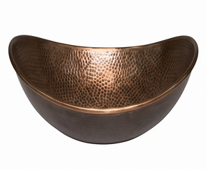 Fregadero de Cobre Martillado Hecho a Mano de Primera Calidad, de un Solo Tazón, para Instalar Sobre Encimera, Diseño Rústico, Acabado Mate, para Cocina - Product Image 1